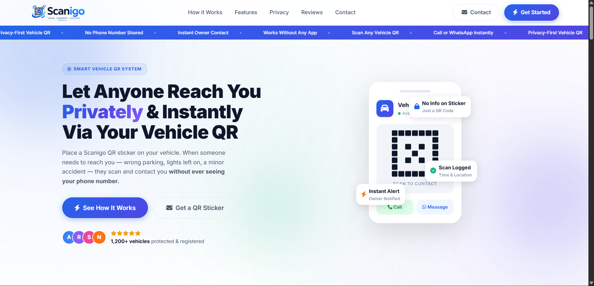 scanigo - Smart Vehicle Contact System